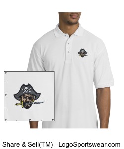 Continental Pirates Men's Silk Touch Sport Shirt - White Design Zoom